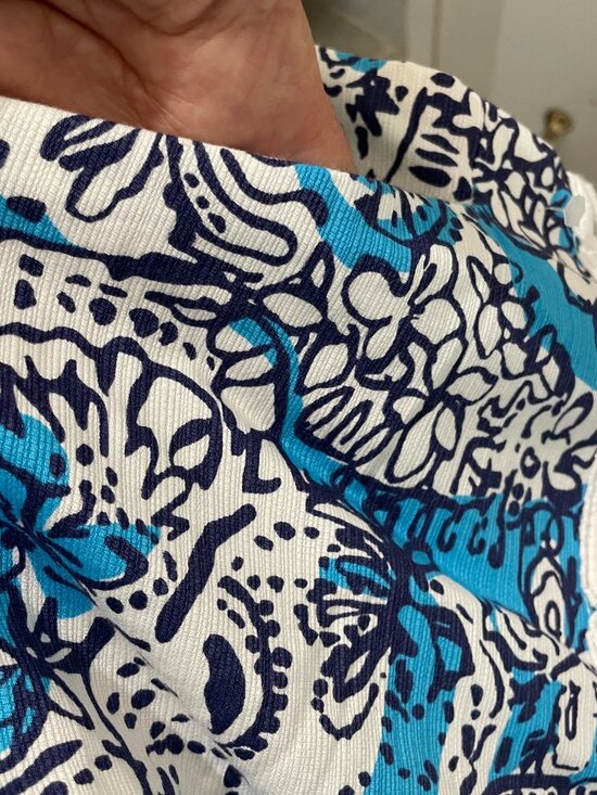 Lilly Pulitzer Marigold Skort / Skirt in Hippy Hippy Shake Blue White Sz 12 - Picture 6 of 7